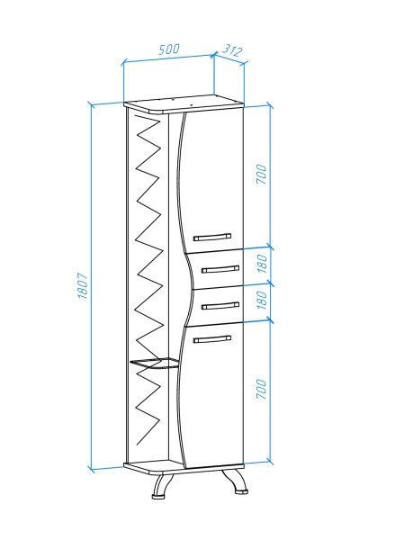 Пенал Bellezza РИО 50 4623606021215